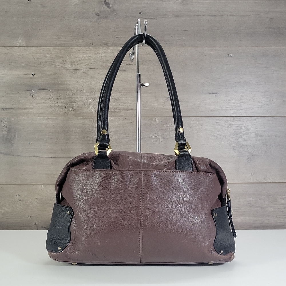 orYany Brown/Black Leather Tote Bag